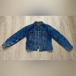 VTG 1960s Levis Big E Type 3 Blanket Lined Denim Trucker Jean Jacket Made in USA